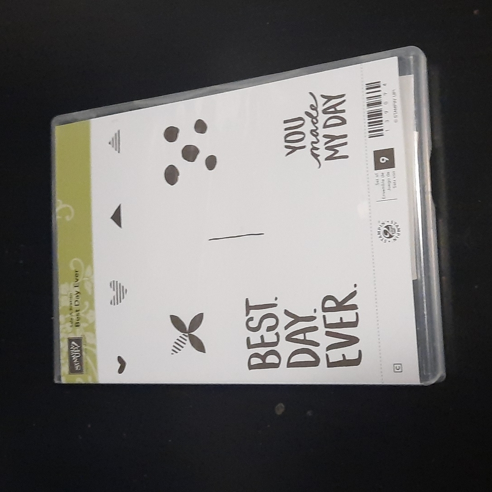 Best Day Ever clear mount rubber Stampin Up set